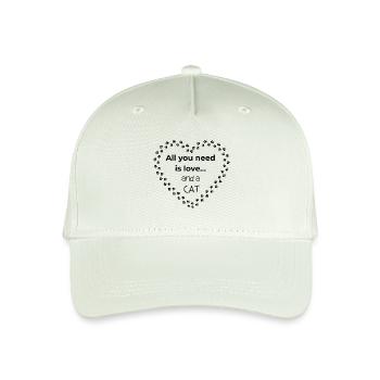 All you need is love... and a CAT - Kinder Bio Basecap - Helles Mintgrün - Vorne