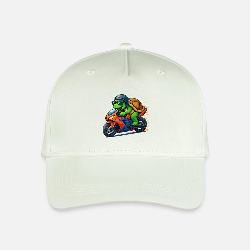 turtle biker - Organic Kids’ Baseball Cap - light mint green