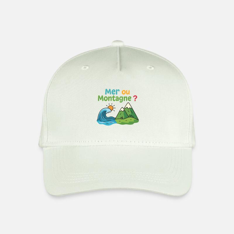 Meer oder Berg - Kinder Bio Basecap - Helles Mintgrün