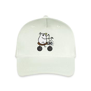 Bird Motorcyclist Chopper - Organic Kids’ Baseball Cap - light mint green - Front
