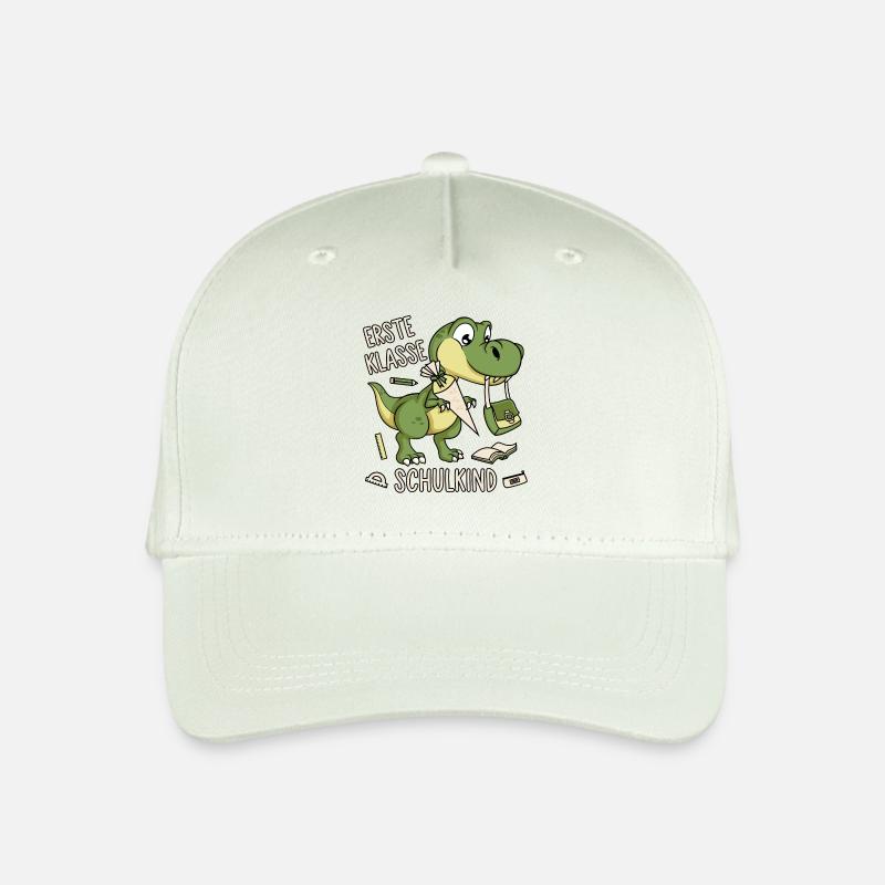 Schule Einschulung Dinosaurier Dino Schulkind - Kinder Bio Basecap - Helles Mintgrün