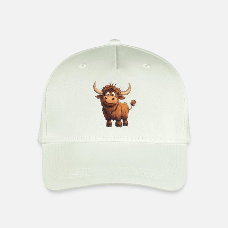 Schottisches Hochlandrind - Kinder Bio Basecap - Helles Mintgrün