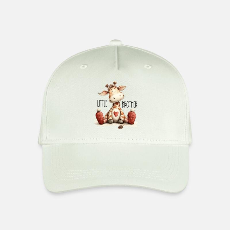 Kleiner Bruder Giraffe - Kinder Bio Basecap - Helles Mintgrün