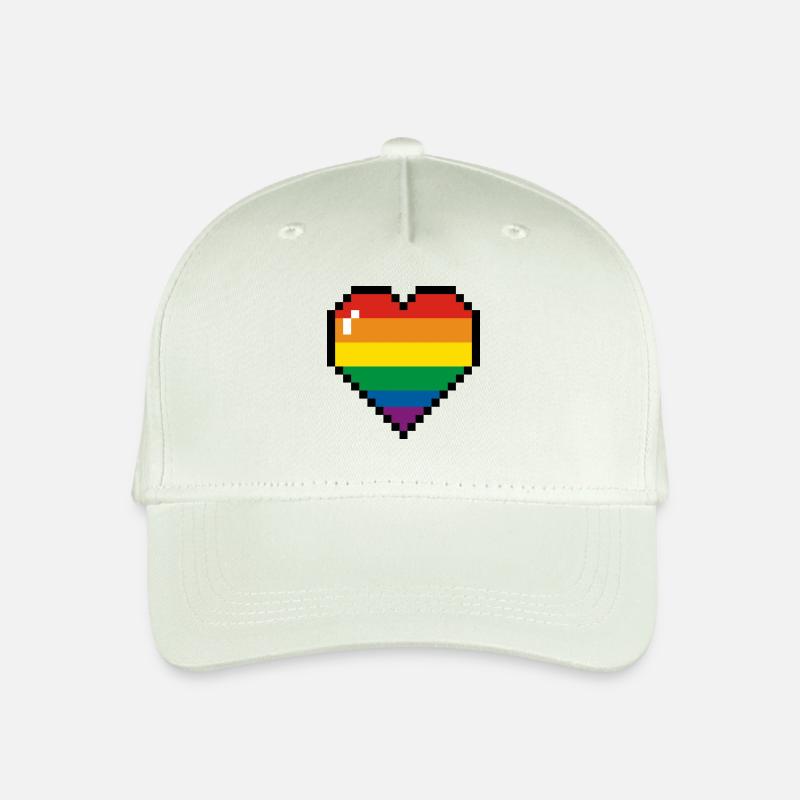 Regenbogenherz - Kinder Bio Basecap - Helles Mintgrün