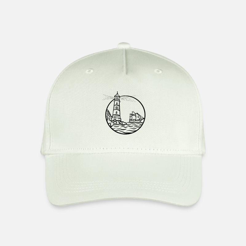 Leuchtturm Schiff - Kinder Bio Basecap - Helles Mintgrün