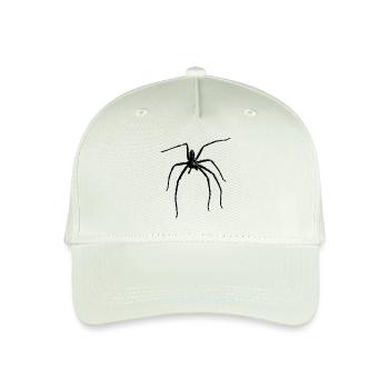Spinne / schwarze Witwe + Skull bei Spinnenphobie - Kinder Bio Basecap - Helles Mintgrün - Vorne