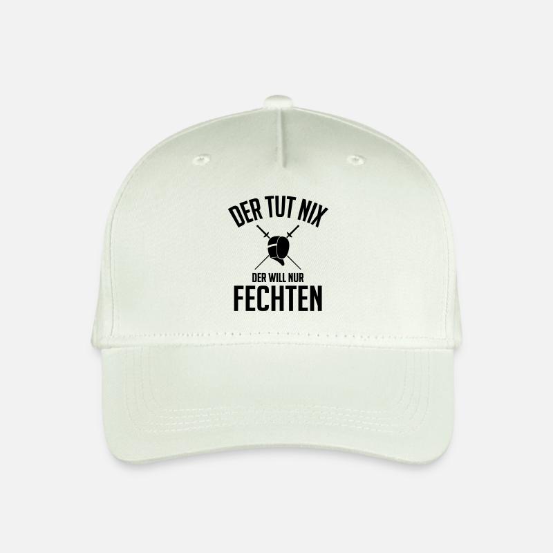 Der will nur fechten - Kinder Bio Basecap - Helles Mintgrün