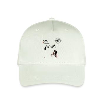 E MTB Berge - Kinder Bio Basecap - Helles Mintgrün - Vorne