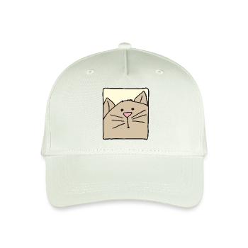 Tête de chat drôle - Casquette de baseball bio Enfant - vert menthe clair - Devant