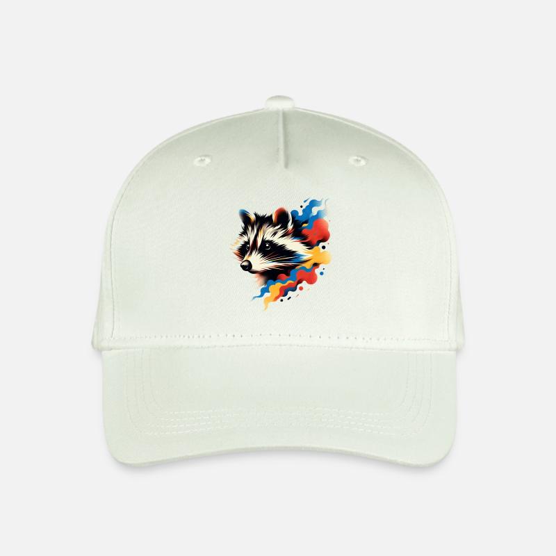 Sky Raccoon - Kinder Bio Basecap - Helles Mintgrün