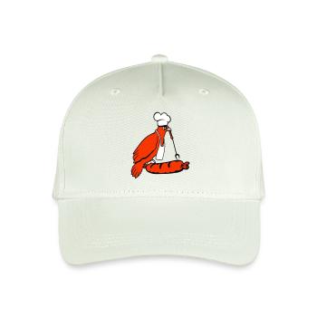 Oiseau griller des saucisses griller délicieusement manger des saucisses - Casquette de baseball bio Enfant - vert menthe clair - Devant
