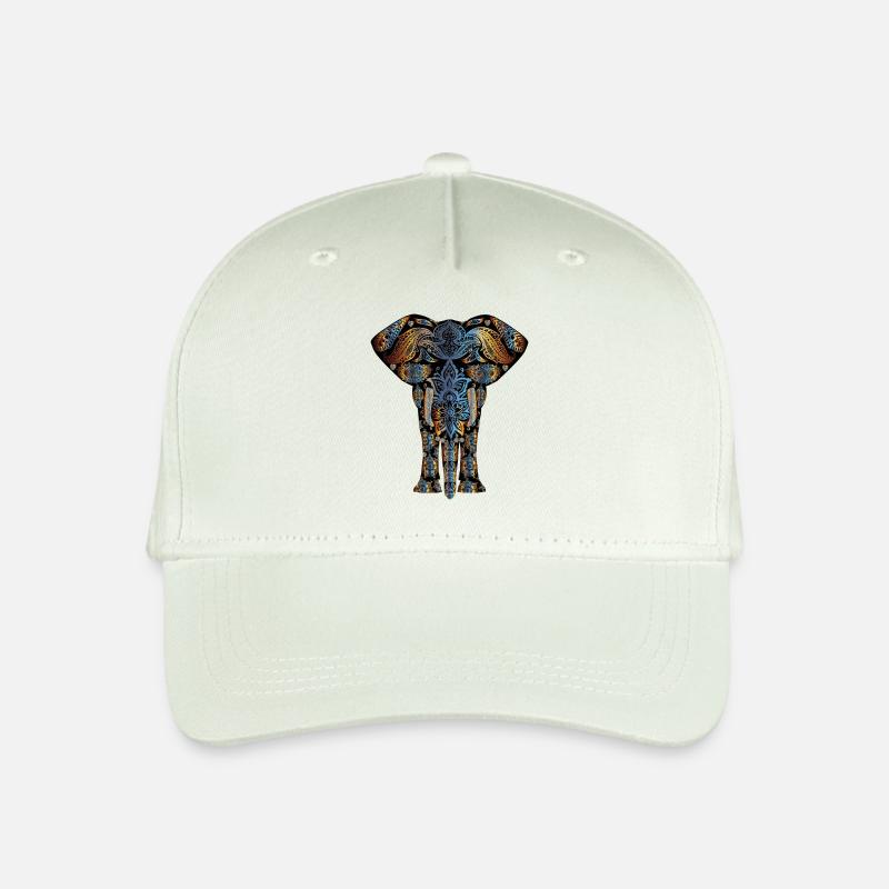 Elephant abstract art design special gift - Organic Kids’ Baseball Cap - light mint green