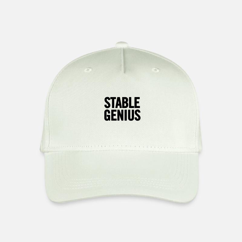 Stabil Genius Schwarz - Kinder Bio Basecap - Helles Mintgrün