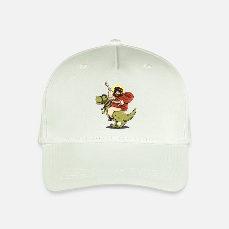 Dinosaurier Jesus lustig T-Rex Geschenk Geburt - Kinder Bio Basecap - Helles Mintgrün
