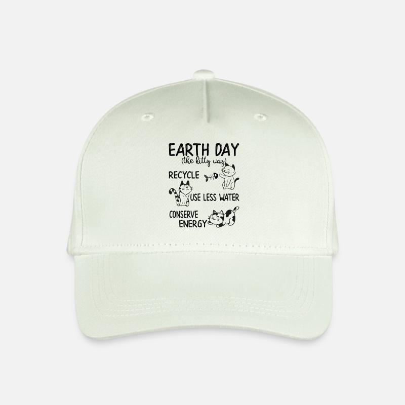 Earth Day the Kitty Way - Kinder Bio Basecap - Helles Mintgrün