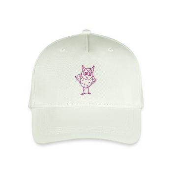 Eule Trudi magenta - Kinder Bio Basecap - Helles Mintgrün - Vorne