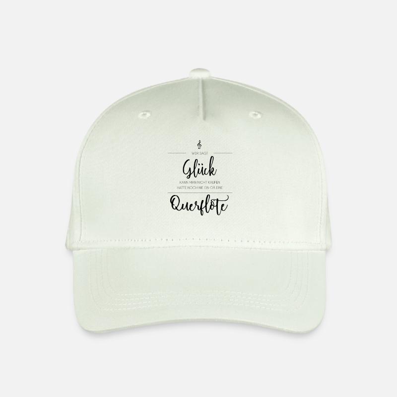 Querflöte Instrument Geschenk - Kinder Bio Basecap - Helles Mintgrün