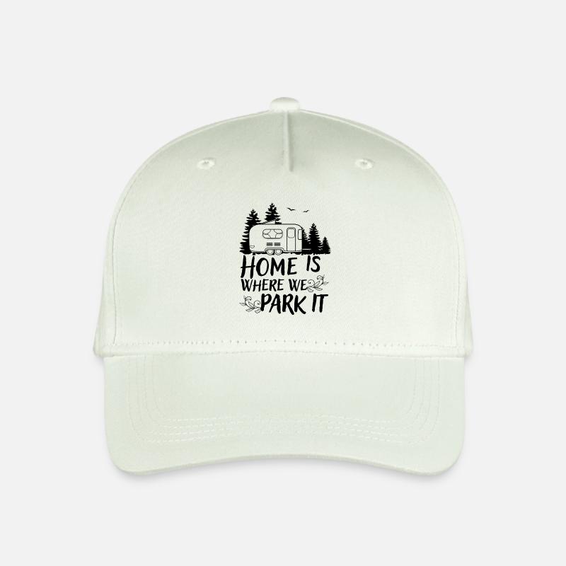 Camper Camping Campen Geschenk Wohnwagen Spruch - Kinder Bio Basecap - Helles Mintgrün