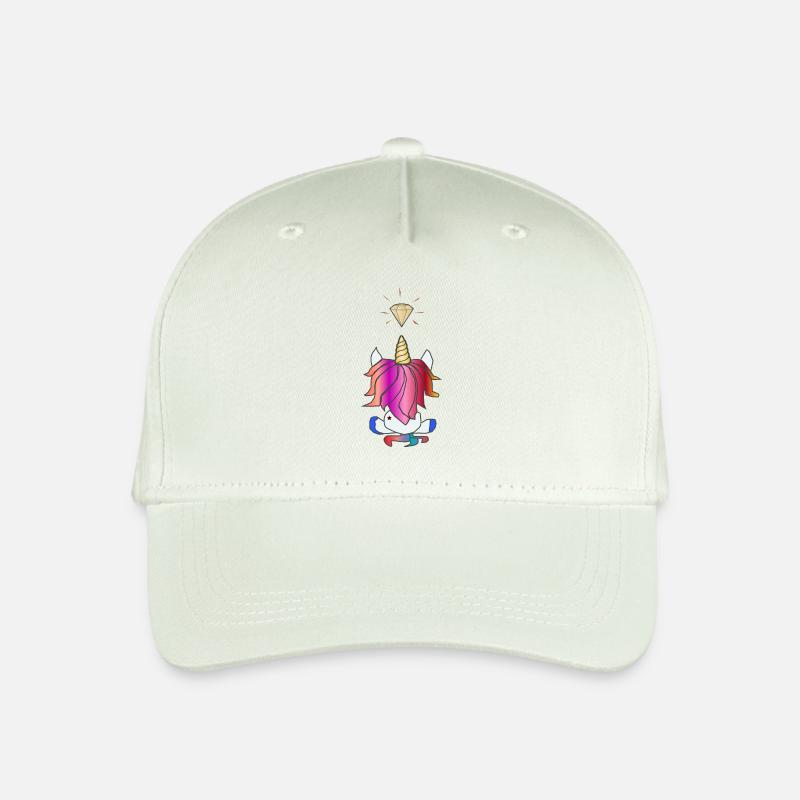 Einhorn Meditation Diamant - Kinder Bio Basecap - Helles Mintgrün