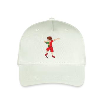 Dab Dabbing Portugal Fußball Trikot Spieler Fan - Kinder Bio Basecap - Helles Mintgrün - Vorne