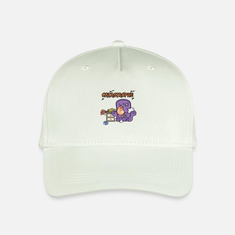 Cat disaster - Organic Kids’ Baseball Cap - light mint green