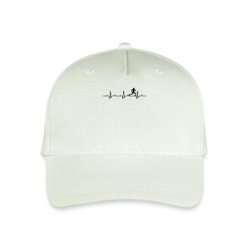 Heartbeat Running Jogging - Organic Kids’ Baseball Cap - light mint green - Front
