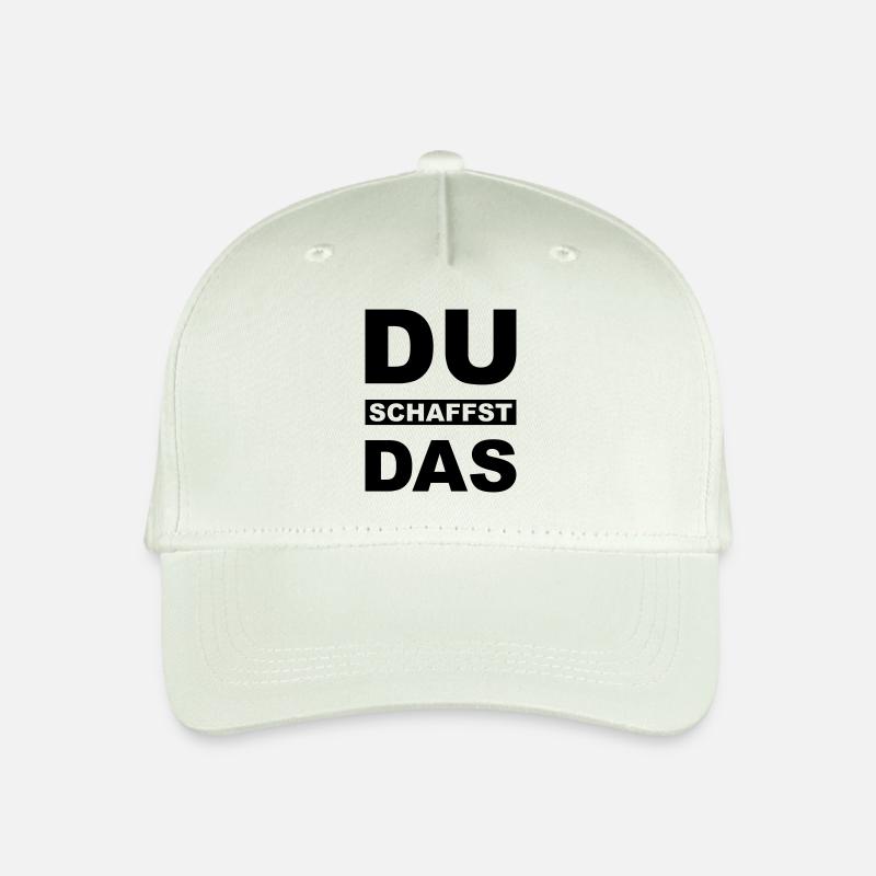 Du schaffst das - Kinder Bio Basecap - Helles Mintgrün