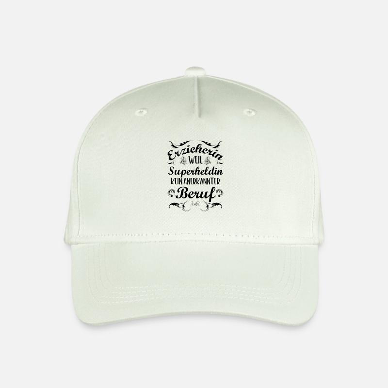 Erzieherin weil Superheldin - Kinder Bio Basecap - Helles Mintgrün