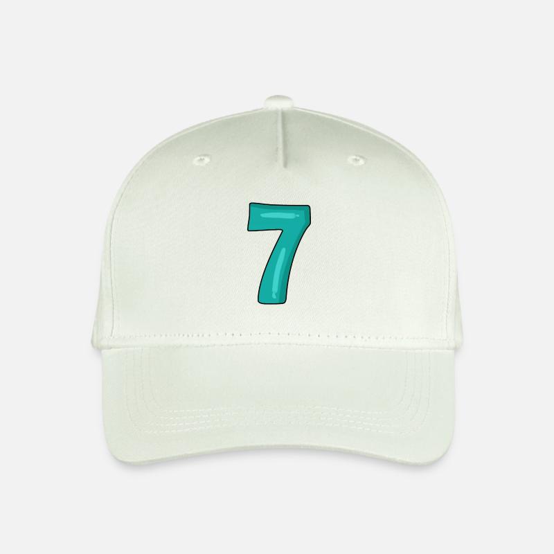 Nummer 7 - Kinder Bio Basecap - Helles Mintgrün