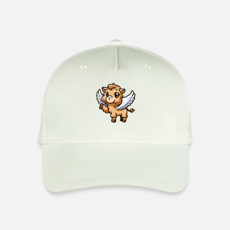 Engels-Kamel: Himmlischer Comic-Stil - Kinder Bio Basecap - Helles Mintgrün