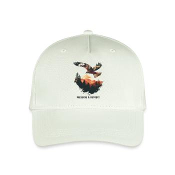 Preserrve & Protect Red Milan Bird of Prey - Organic Kids’ Baseball Cap - light mint green - Front