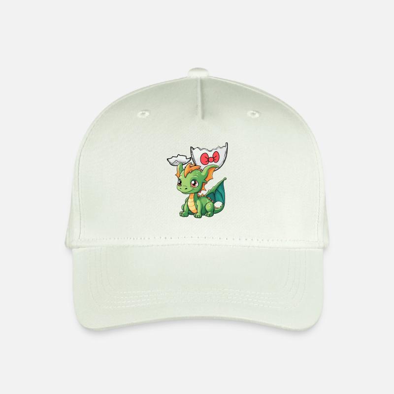 Drachen Baby Eierschale Geburt schlüpfen Ei Kinder - Kinder Bio Basecap - Helles Mintgrün
