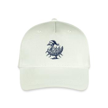Christmas Funny Clumsy Goose - Organic Kids’ Baseball Cap - light mint green - Front