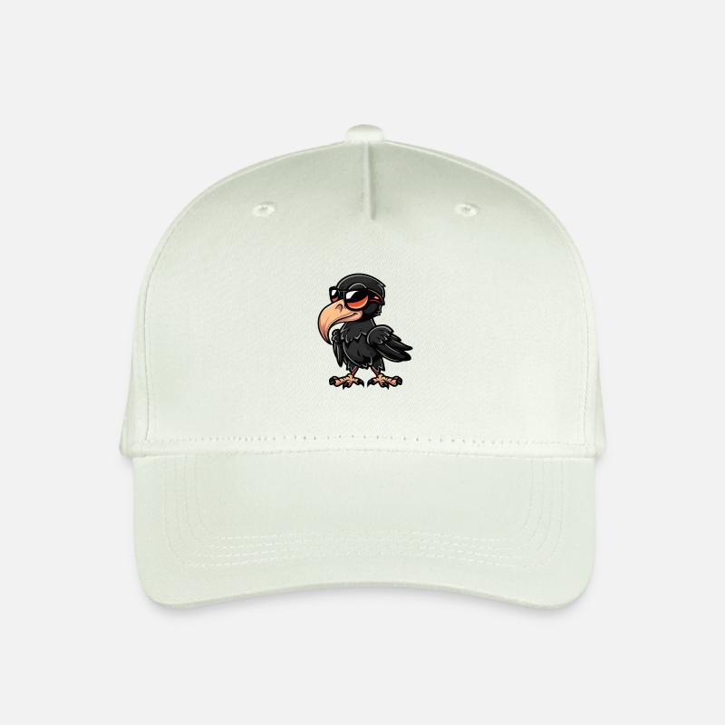 Corbeau oiseau bande dessinée cool - Casquette de baseball bio Enfant - vert menthe clair