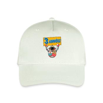 J'ai trois ans, troisième anniversaire avec robot - Casquette de baseball bio Enfant - vert menthe clair - Devant