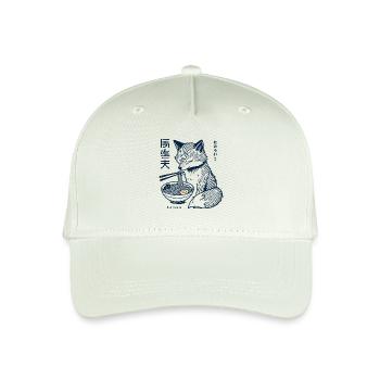 Kitsune Ramen Noodles Kawaii Retro Ukiyo-e Fox - Organic Kids’ Baseball Cap - light mint green - Front