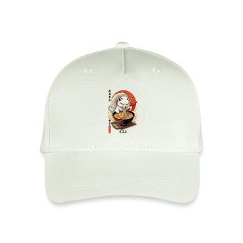 Kitsune Ramen Nudeln Kawaii Japan Retro - Kinder Bio Basecap - Helles Mintgrün - Vorne