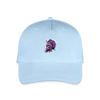 Indian Skull - Organic Kids’ Baseball Cap - light blue - Front