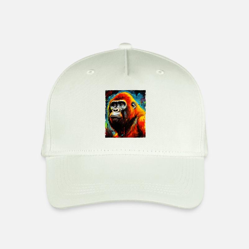 Gorilla Porträt - Kinder Bio Basecap - Helles Mintgrün
