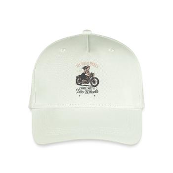 My High Heels Come With Two Wheels Motorrad - Kinder Bio Basecap - Helles Mintgrün - Vorne
