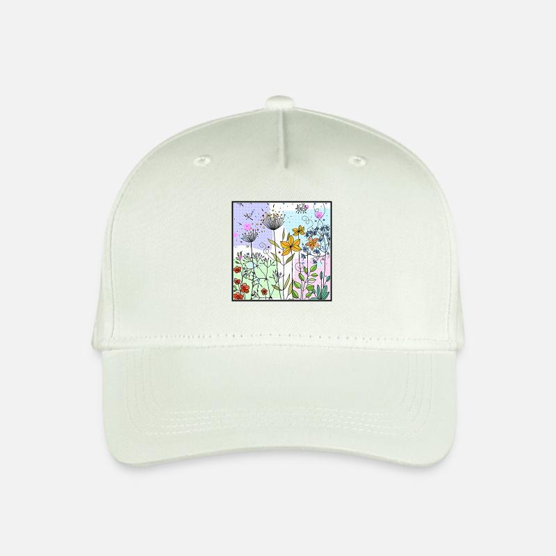 Blumen - Kinder Bio Basecap - Helles Mintgrün