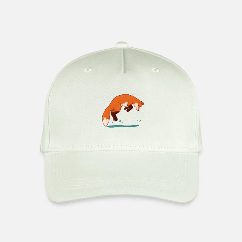 Springender Fuchs - Kinder Bio Basecap - Helles Mintgrün
