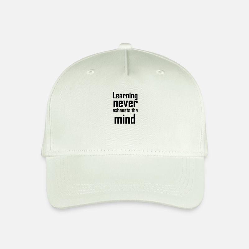 Learning never exhausts the mind - Kinder Bio Basecap - Helles Mintgrün