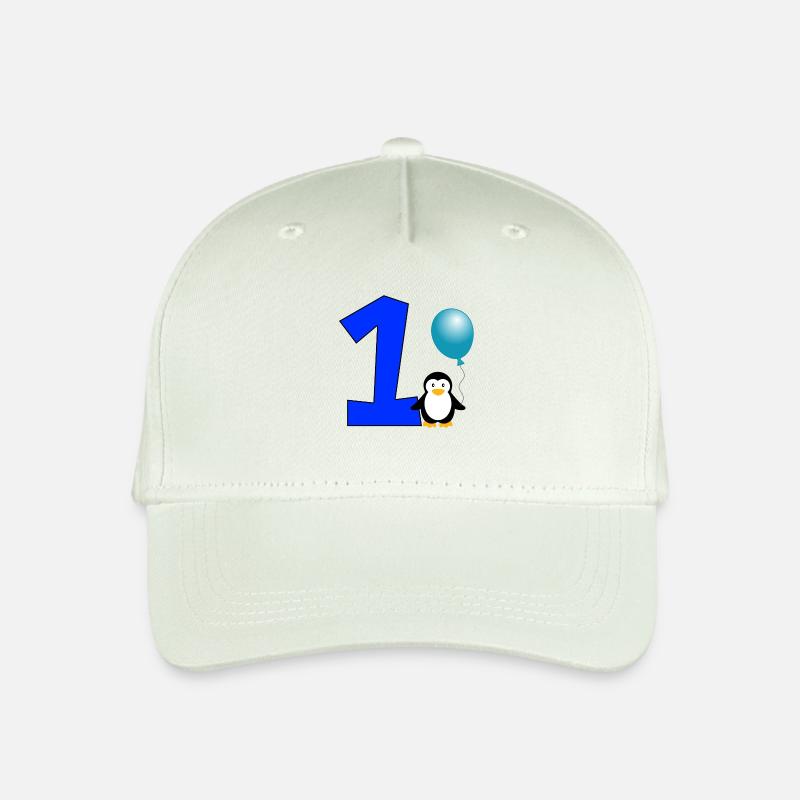 Happy Birthday Pinguin Geschenk Geburtstag 1 Jahr - Kinder Bio Basecap - Helles Mintgrün
