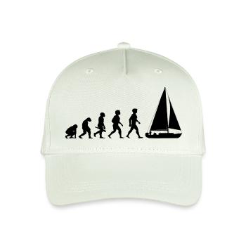 Evolution sailing sailboat sailing ship - Organic Kids’ Baseball Cap - light mint green - Front