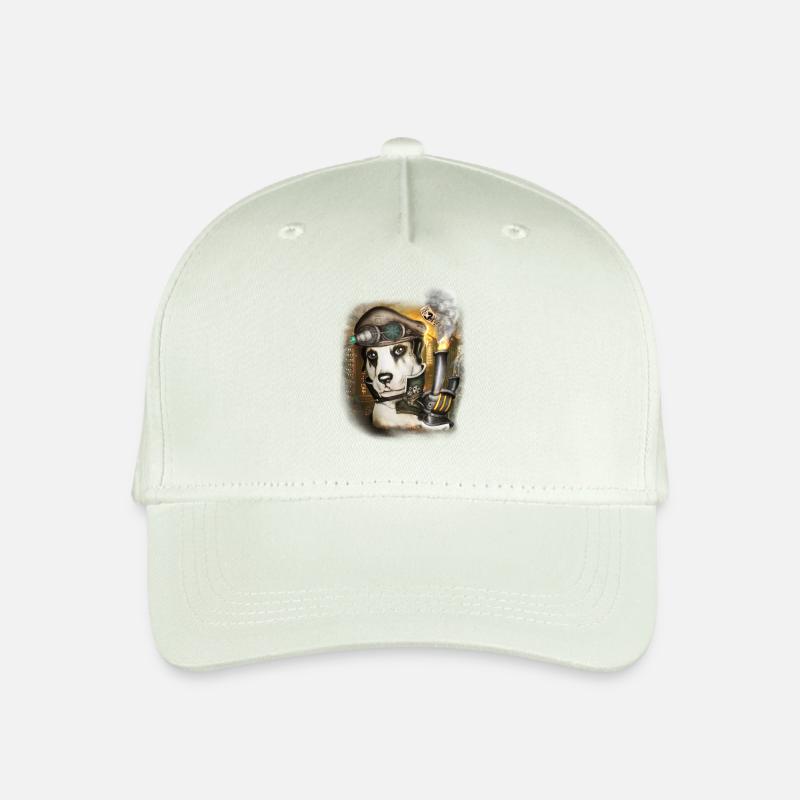 Steampunk Hund # 3 - Kinder Bio Basecap - Helles Mintgrün