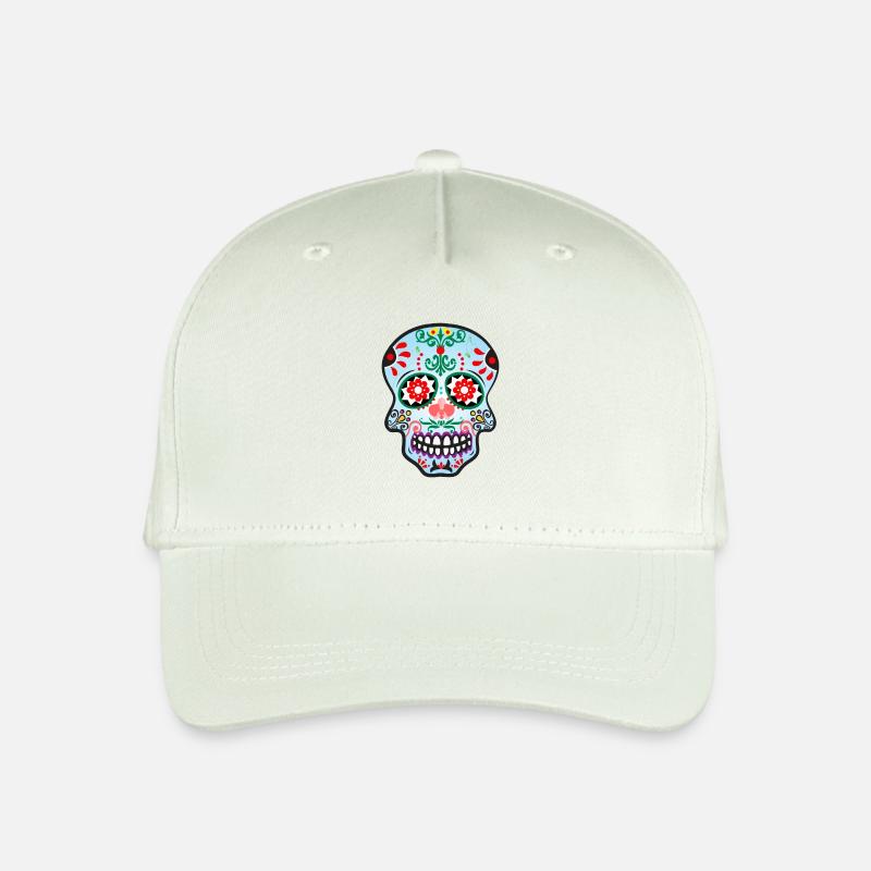 Catrina Schädel Blau - Kinder Bio Basecap - Helles Mintgrün