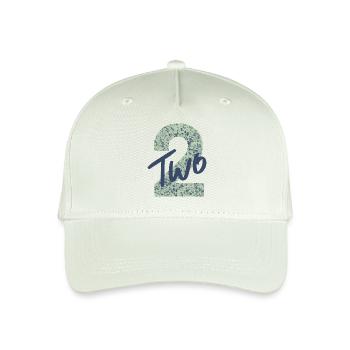 Zahl / Zwei / 2 / Geburtstag / Zweiter / Nummer - Kinder Bio Basecap - Helles Mintgrün - Vorne