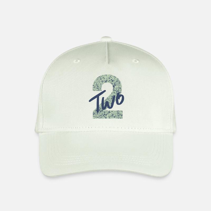 Zahl / Zwei / 2 / Geburtstag / Zweiter / Nummer - Kinder Bio Basecap - Helles Mintgrün