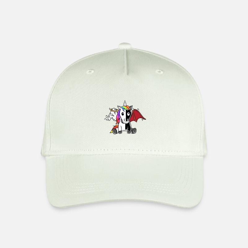 Einhorn Einhörner Teufel Engel Fabelwesen - Kinder Bio Basecap - Helles Mintgrün